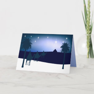 Trois rois Bethlehem Carte de Noël chrétienne