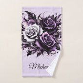 Trois Roses pourpres (Serviette à main)
