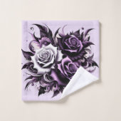 Trois Roses pourpres (Gant de toilette)