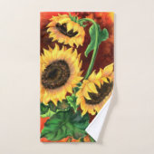 Trois Serviettes De Bain De Tournesols (Serviette à main)