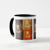 Trois Shakespeare Portrait Collage Mug (Devant gauche)