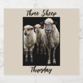 TROIS SHEEP PHOTO BIÈRE ÉTIQUETTE (Étiquettes simples)