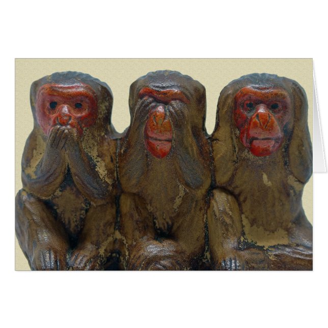 Trois singes sages (Devant horizontal)