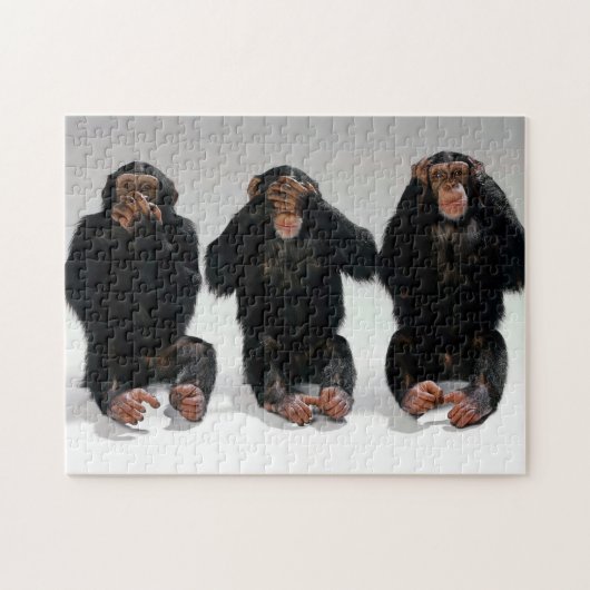 Trois Singes Sages, Puzzle Jigsaw (Horizontal)