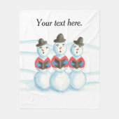 Trois Snowmen en covoiturage chantent, couvertures (Devant)