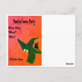 Trois Sorcières Art Party Invitation Halloween (Dos)