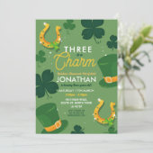 Trois St. Patricks Jour 3e anniversaire Invitation (Debout devant)