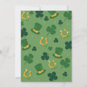Trois St. Patricks Jour 3e anniversaire Invitation (Dos)