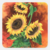 Trois Sticker Sunflower - Peinture (Devant)