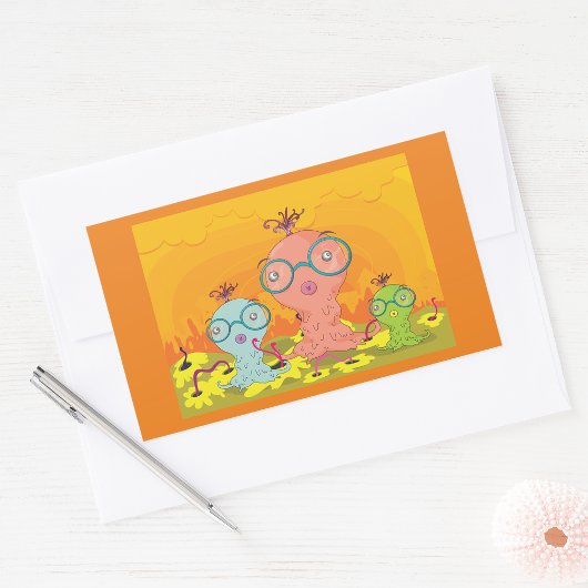 Trois Stickers Créatures Étranges