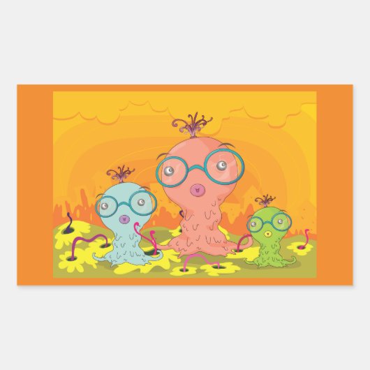 Trois Stickers Créatures Étranges (Devant)