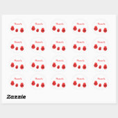 Trois Stickers personnalisables Ladybugs (Feuille)