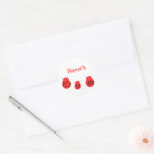 Trois Stickers personnalisables Ladybugs (Enveloppe)