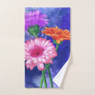 Trois superbes Gerberas de couleurs - Dessin d'art