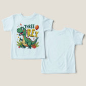 Trois T-Shirt Rex : Trois ans de plaisir Dino! (Design Recto & Verso)