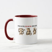 Trois tasses sages de singes (Gauche)