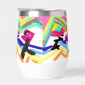 Trois tatouages au coucher du soleil de flamant (Droite)