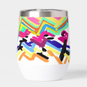 Trois tatouages au coucher du soleil de flamant (Arrière)