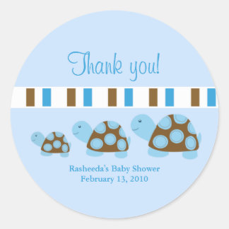 Trois Tortues bleues Stripe Mod Favoriser Stickers