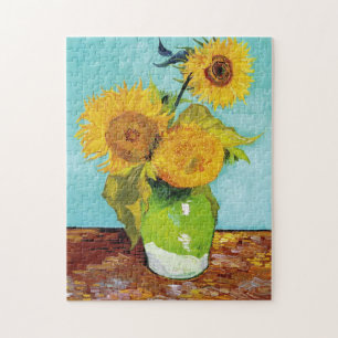 Trois tournesols dans un vase par Van Gogh Puzzle