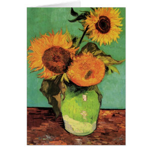 Trois tournesols dans un vase par Vincent van Gogh