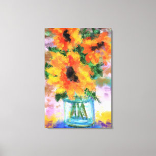 Trois Tournesols Impression sur Toile - Peinture A