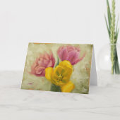 Trois Tulipes Blank Grey et Carte pour notes (Devant)