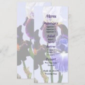 Trois Types de Menu de Mariage Iris (Devant / Derrière)