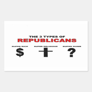 Trois types de stickers républicains