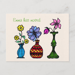 Trois Vases Art Moving Woman Adresse Faire-part