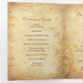 Trois Volets Automne Automne Maples Mariage Feuille Programme T (Intérieur en premier)