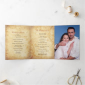 Trois Volets Automne Automne Maples Mariage Feuille Programme T (Intérieur)