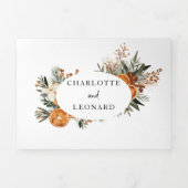 Trois Volets Automne Mariage d'hiver Invitation triplée (Page de couverture)