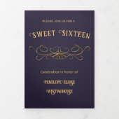 Trois Volets Belle Soirée Masquerade Ball Invitation (Page de couverture)