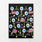 Trois Volets Bonne Carte d'anniversaire, #1 Anniversaire Noir (Page de couverture)