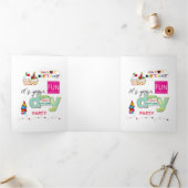 Trois Volets Bonne carte de tri-Fold Anniversaire FUN Cupcake (Intérieur)