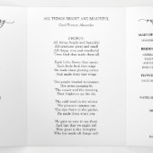 Trois Volets Brochure du programme de mariage triplé blanc élég (Intérieur au milieu)