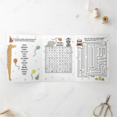 Trois Volets Bus et Animaux Tri-fold Carte d'anniversaire avec (Intérieur)