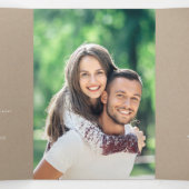 Trois Volets Calligraphie simple programme de mariage de verdur (Intérieur au milieu)