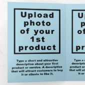 Trois Volets Carte Bleu clair pour le Nouvel An (Intérieur en premier)