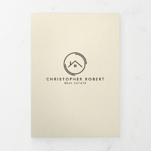 Trois Volets Carte de remplissage minimaliste off White Real Es