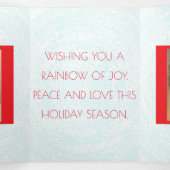 Trois Volets Carte de vacances Snowflo Rainbow (Intérieur au milieu)