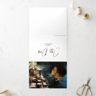 Trois Volets Carte de voeux 5x7, cadeau pour les prêtres, diacr