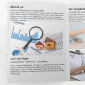 Trois Volets Carte pliante immobilière simple (Intérieur en premier)