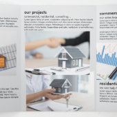 Trois Volets Carte pliante immobilière simple (Intérieur au milieu)