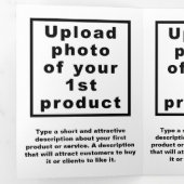 Trois Volets Carte triangulaire blanche pour produits d'affaire (Intérieur en premier)