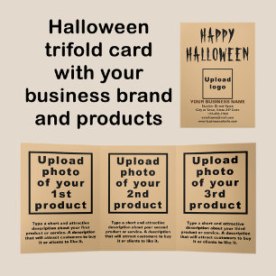 Trois Volets Carte triangulaire Brown Halloween d'affaires