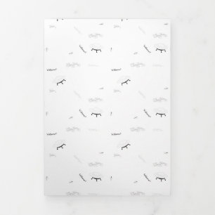 Trois Volets Carte Triptyque Design Minimaliste Élégant Neutre