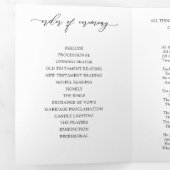 Trois Volets Élégant livret de programme de mariage blanc tript (Intérieur en premier)