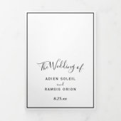 Trois Volets Élégant moderne Tripli Lettre pliée Invitation pli (Page de couverture)